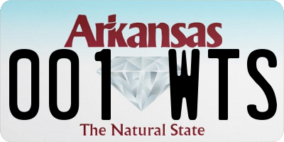 AR license plate 001WTS