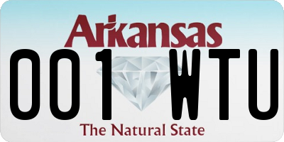 AR license plate 001WTU