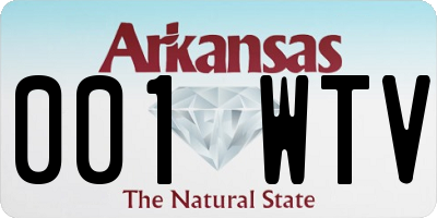 AR license plate 001WTV