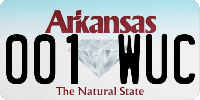 AR license plate 001WUC