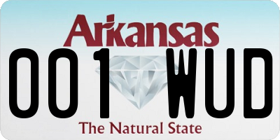 AR license plate 001WUD