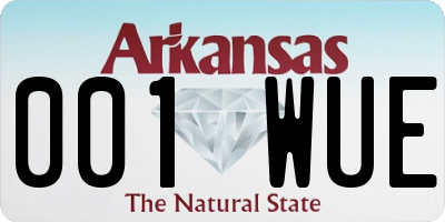 AR license plate 001WUE