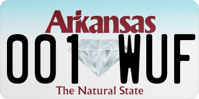 AR license plate 001WUF