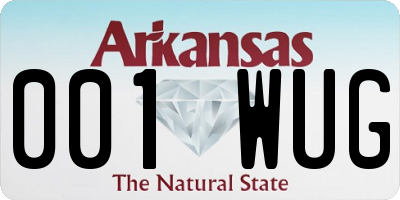 AR license plate 001WUG