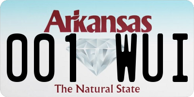 AR license plate 001WUI