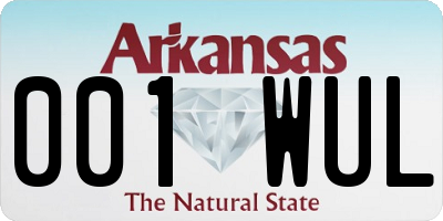 AR license plate 001WUL