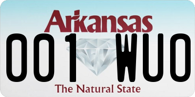 AR license plate 001WUO