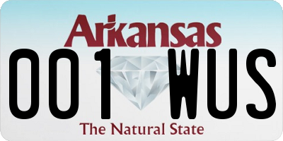 AR license plate 001WUS