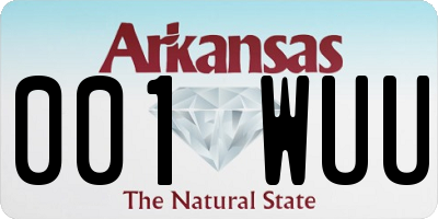 AR license plate 001WUU