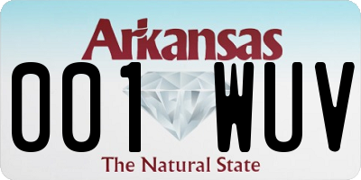 AR license plate 001WUV