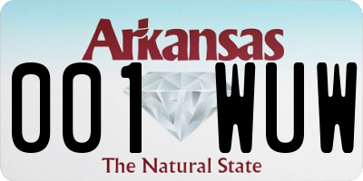 AR license plate 001WUW