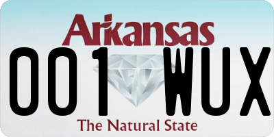 AR license plate 001WUX