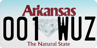 AR license plate 001WUZ