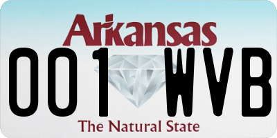 AR license plate 001WVB