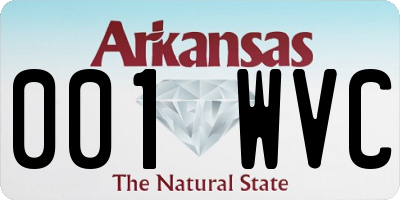 AR license plate 001WVC