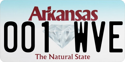 AR license plate 001WVE