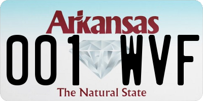 AR license plate 001WVF