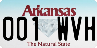 AR license plate 001WVH