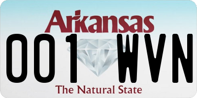 AR license plate 001WVN