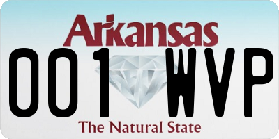 AR license plate 001WVP