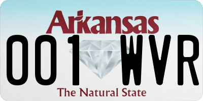 AR license plate 001WVR