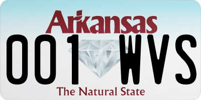 AR license plate 001WVS