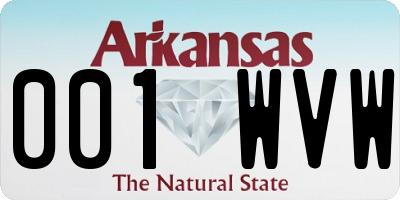 AR license plate 001WVW