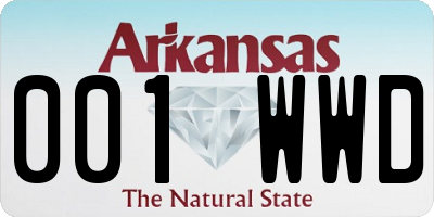 AR license plate 001WWD