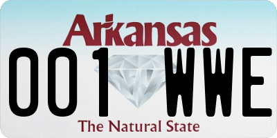 AR license plate 001WWE