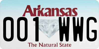 AR license plate 001WWG