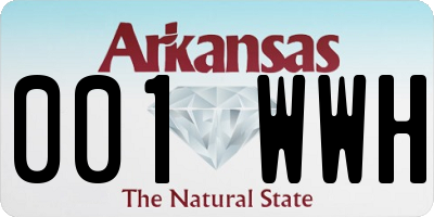 AR license plate 001WWH