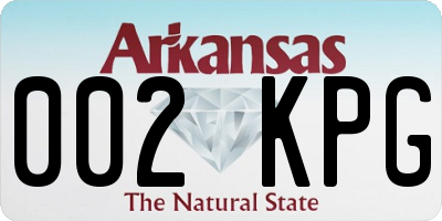 AR license plate 002KPG