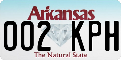 AR license plate 002KPH