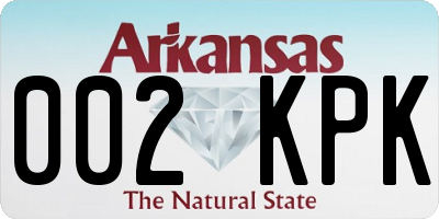 AR license plate 002KPK