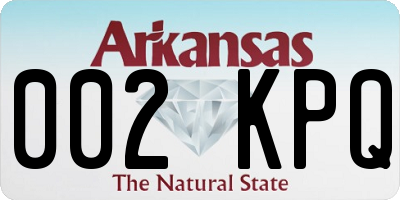 AR license plate 002KPQ