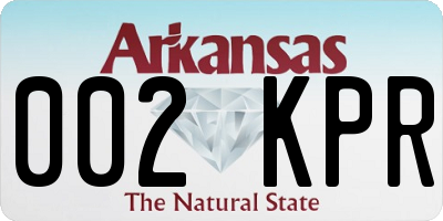 AR license plate 002KPR