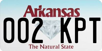 AR license plate 002KPT