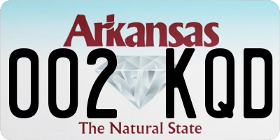 AR license plate 002KQD