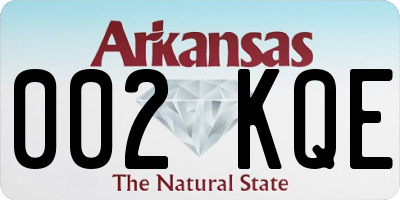 AR license plate 002KQE