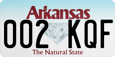 AR license plate 002KQF