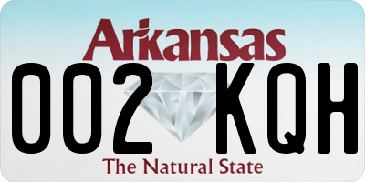 AR license plate 002KQH