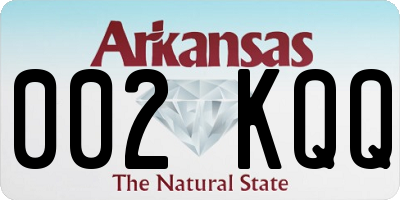 AR license plate 002KQQ