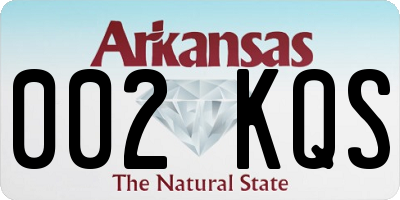 AR license plate 002KQS
