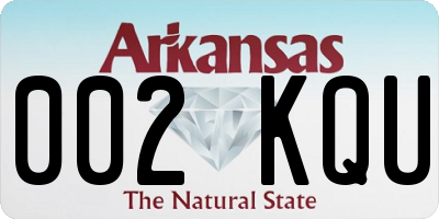 AR license plate 002KQU