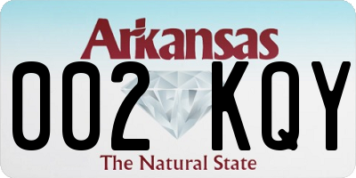 AR license plate 002KQY