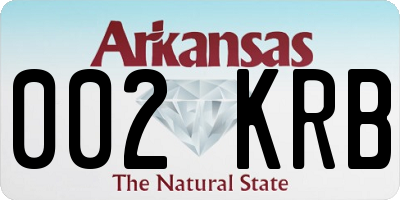 AR license plate 002KRB
