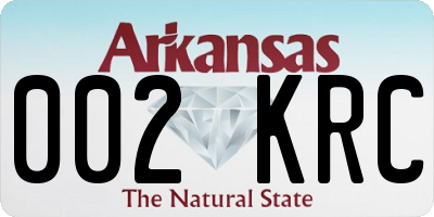 AR license plate 002KRC