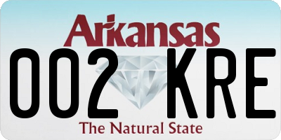AR license plate 002KRE