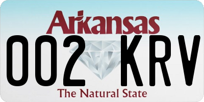 AR license plate 002KRV