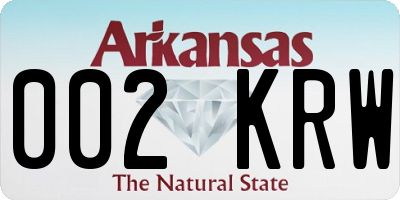 AR license plate 002KRW